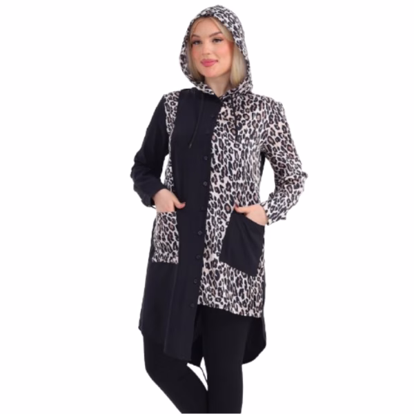 Tunic tops: plain styles x printed styles