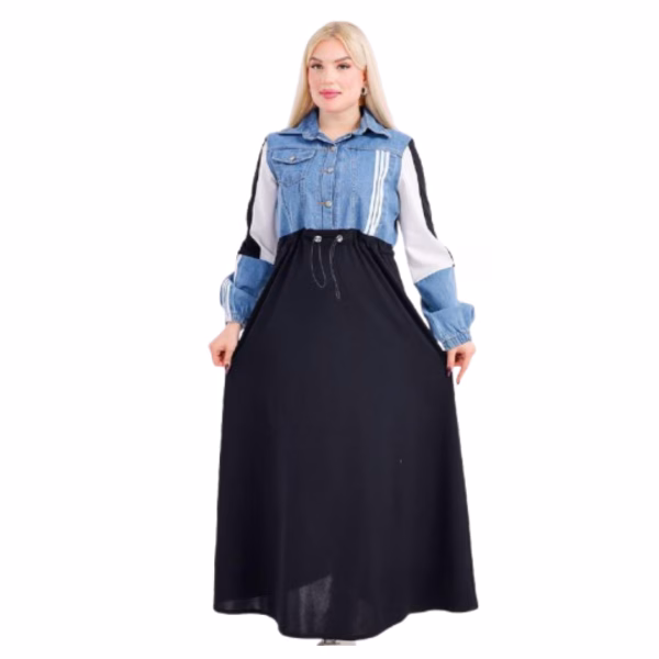 Denim scuba dress styles