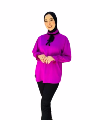 Velvet ribbon blouse