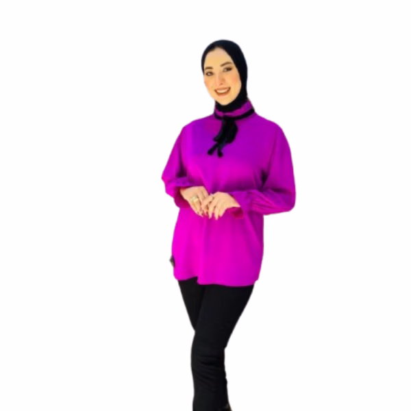 Velvet ribbon blouse